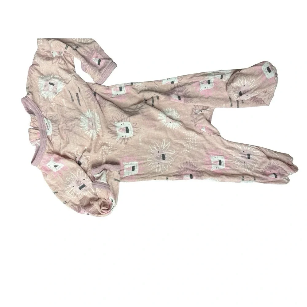 Bestaroo Pink Lions Coverall Modal zipper Sleeper Size‎ 3-6